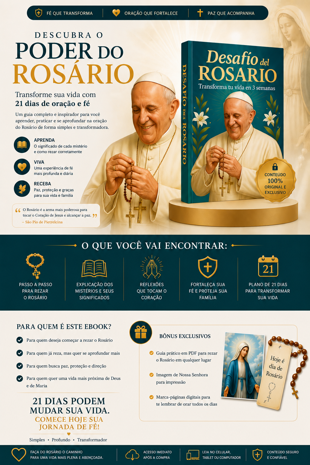 Descubra o Poder do Rosário — eBook Desafio do Rosário